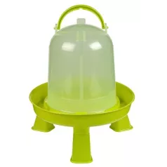 Abreuvoir siphoïde en PVC vert avec pieds pour poules 