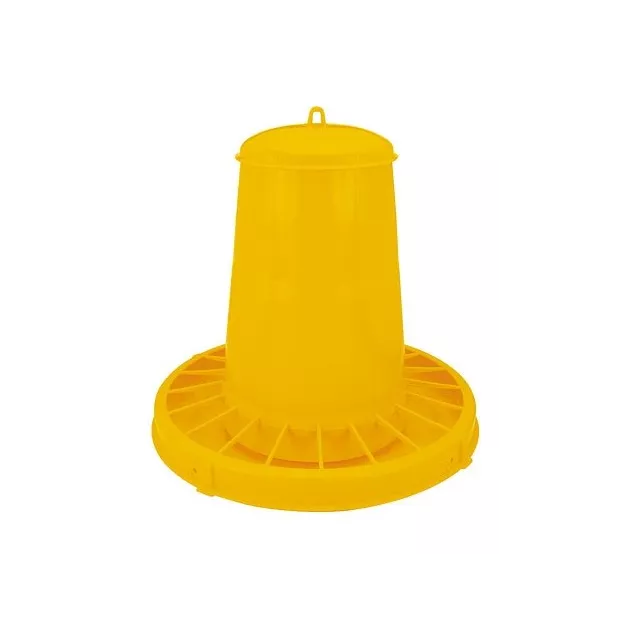 Nourrisseur à trémie en plastique jaune