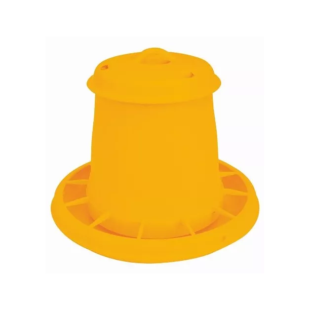 Gele plastic voersilo