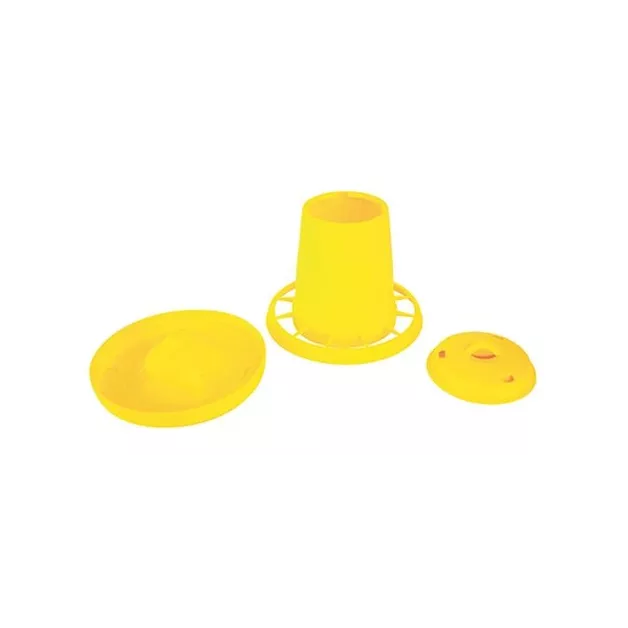 Nourrisseur à trémie en plastique jaune