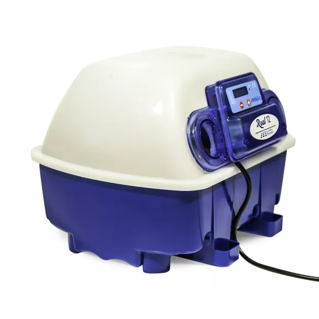 Automatische digitale broedmachine met een maximale capaciteit van 12 eieren van verschillende maten. Automatische digitale broedmachine met een maximale capaciteit van 12 eieren van verschillende maten.