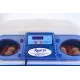 Automatic digital incubator with a maximum capacity of 12 eggs of different sizes.
