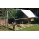Large enclosure for chickens and other poultry of 12 m²