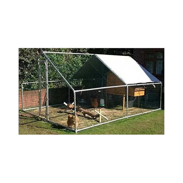 Grote ren voor kippen en ander pluimvee van 12 m².