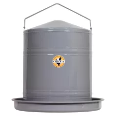 Abreuvoir en métal émaillé gris Abreuvoir en métal émaillé gris