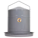 Enamelled grey metal waterer