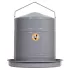 Enamelled grey metal waterer : Capacité:10 litres (10 poules)