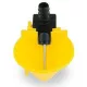 Automatic paddle drinker for poultry to be attached to a cage