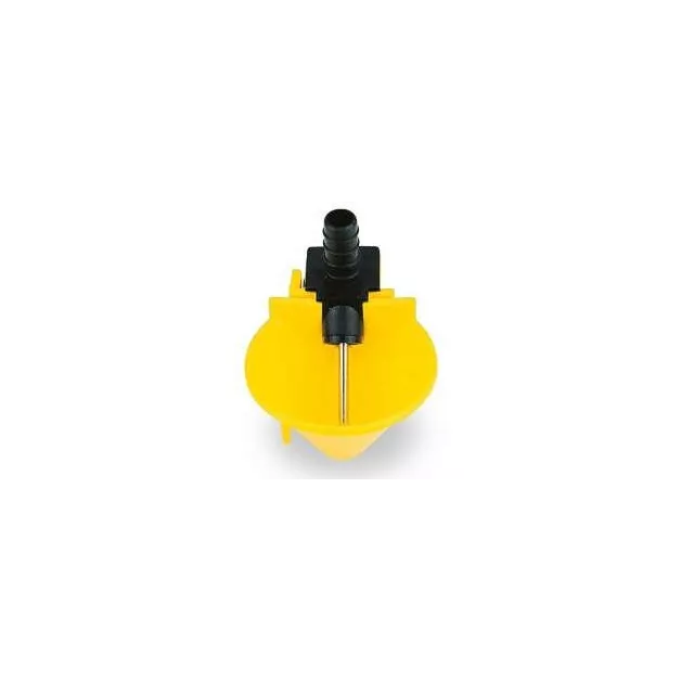 Automatic paddle drinker for poultry to be attached to a cage