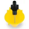 Yellow paddle cup drinker