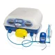 Automatic digital incubator with a maximum capacity of 12 eggs of different sizes.
