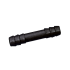 Connector Ø 9 mm in black plastic : Type of connection:Right