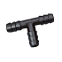 Connector Ø 9 mm in black plastic : Type of connection:In T