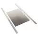 Aluminium deur voor kippenhok.