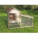 Wooden shelter with enclosure for 2-3 Freetime rodents