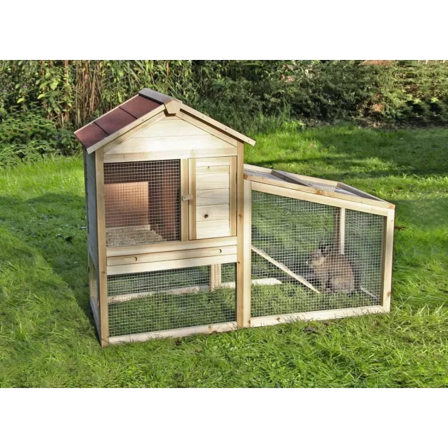 Abri en bois avec enclos pour 2-3 rongeur Freetime
