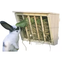 Wooden hay rack for rabbits, guinea pigs, or hamsters. Wooden hay rack for rabbits, guinea pigs, or hamsters.