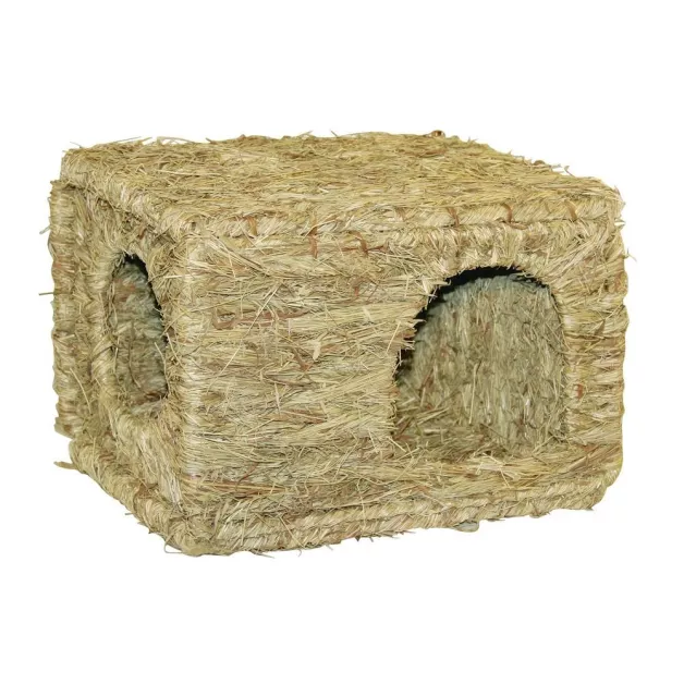 Huisje van gras voor konijnen of andere knaagdieren.