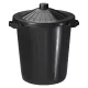 80-liter black PVC trash can