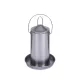 Galvanized metal waterer for chickens