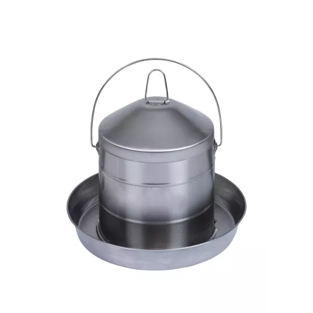 Verzinkte metalen drinkbak voor kippen Verzinkte metalen drinkbak voor kippen