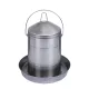 Galvanized metal waterer for chickens