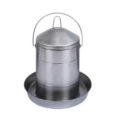 Verzinkte metalen drinkbak voor kippen Verzinkte metalen drinkbak voor kippen