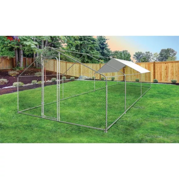 Grand enclos pour poules et autres volailles de 12 m²