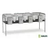 Breeding cages for rabbits : Model:Cage d'élevage 4 compartiments