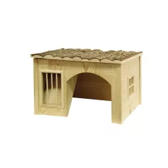 Maisonnette de jeu et repos en bois pour rongeurs