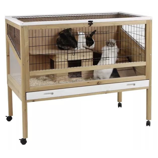 Wooden inner cage for rodents