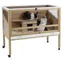 Indoor wooden cage for rabbits