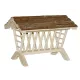 Wooden hay rack for rabbits, guinea pigs, or hamsters.