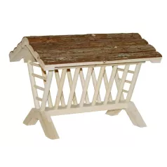Râtelier à foin en bois pour lapins, cochons d’Inde ou hamsters Râtelier à foin en bois pour lapins, cochons d’Inde ou hamsters