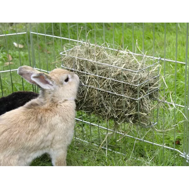 Metalen rek voor konijn en hamster.