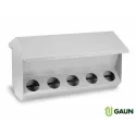 Galvanized Sheet Metal Rabbit Feeder with 10 Holes