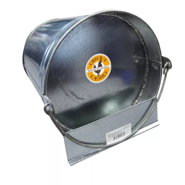 Galvanized inverted bucket waterer