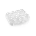 Transparent plastic box for 12 eggs with handle
