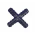 Connector Ø 9 mm in black plastic : Type of connection:In X