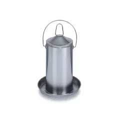 Pack Luxe du Roi trémie anti-nuisibles + abreuvoir inox pour poules