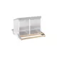 Wooden perch for outdoor nesting box