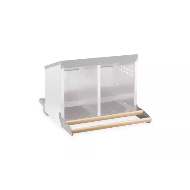 Houten zitstok voor buitenlegnest