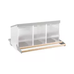 Houten zitstok voor buitenlegnest