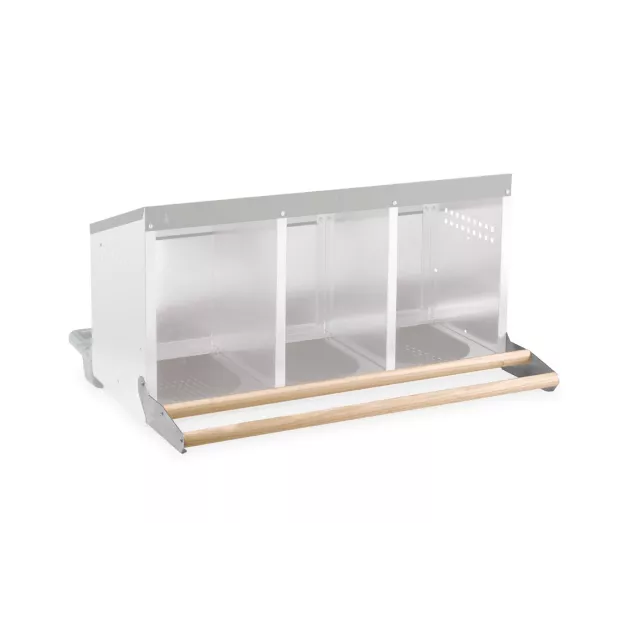 Houten zitstok voor buitenlegnest