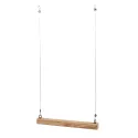 Wooden swing with cables