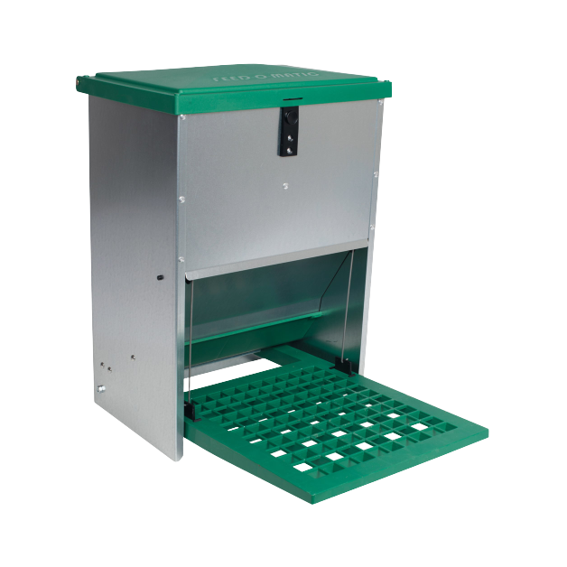 Luxury Pack of the King: Pest-Proof Hopper + Stainless Steel Drinker for Chickens