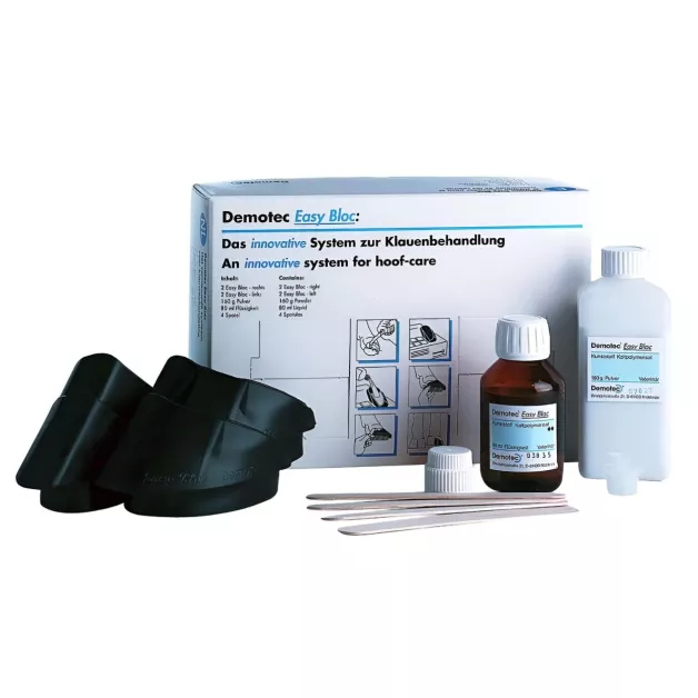 Démotec adhesive and sole kit for bovine hoof care
