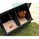 Igloo-ecodesign chicken coop on legs made of imperishable recycled plastic