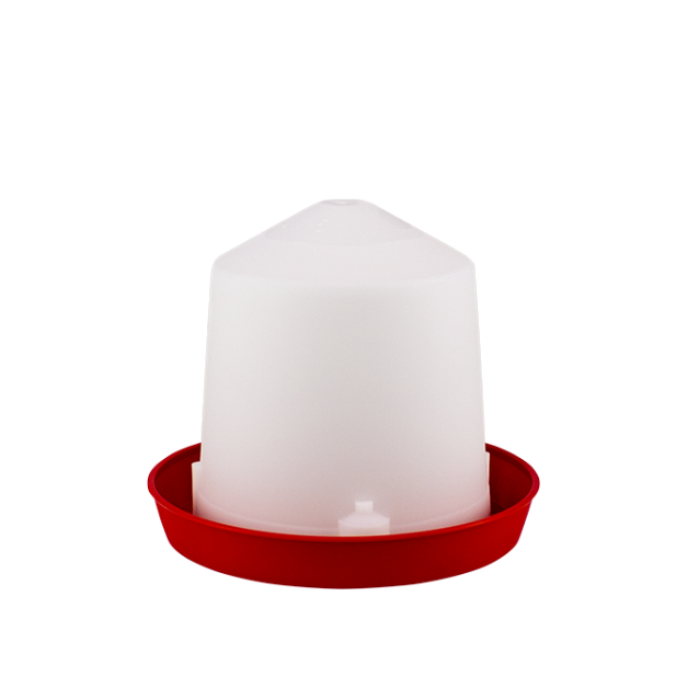 Siphon drinker for poultry in PVC to be placed on the ground