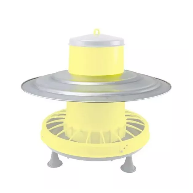 Plastic voederbak op poten voor kippen. Plastic voederbak op poten voor kippen.